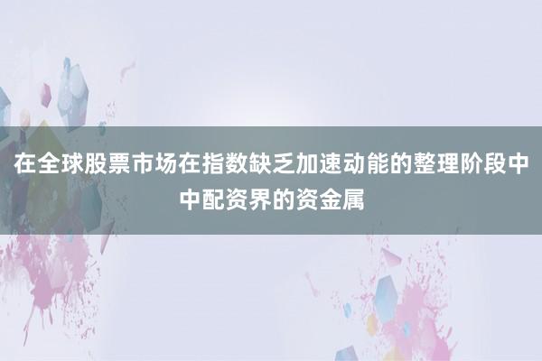 在全球股票市场在指数缺乏加速动能的整理阶段中中配资界的资金属