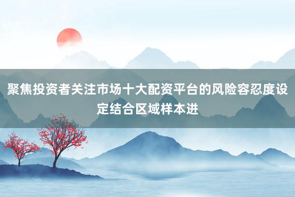 聚焦投资者关注市场十大配资平台的风险容忍度设定结合区域样本进
