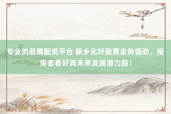 专业的股票配资平台 新乡化纤股票走势强劲，投资者看好其未来发展潜力股！